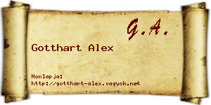 Gotthart Alex névjegykártya